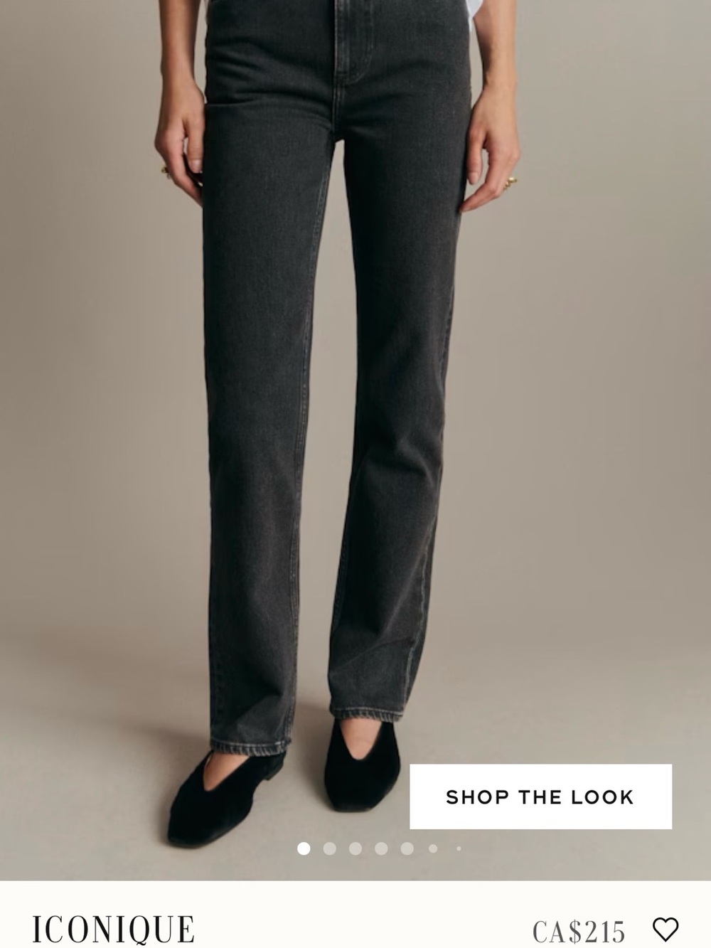Sezane Black Iconic Straight-Leg Women's Jeans